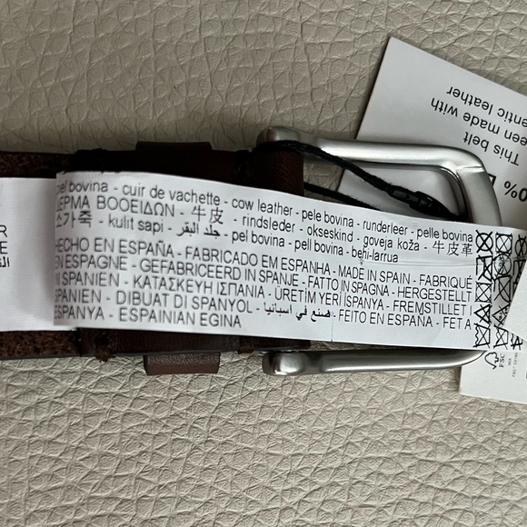 NWT - Zara Men’s Leather Belt Size 40/100cm - Made in Spain - Picture 5 of 6